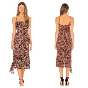 Lovers + Friends Leopard Print Midi Dress